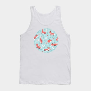 Fox and Bunny Pattern Tank Top